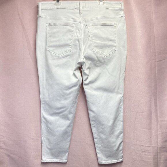 Madewell Stove Pipe High Rise Straight Leg Jeans Pants Women 20W White Stretch - Picture 5 of 16